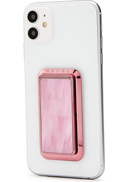 Handlstick Pınk Marble Stand Özellikli Telefon Tutucu