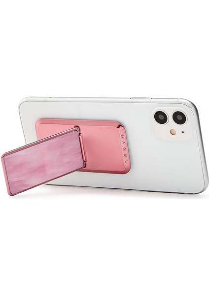Handlstick Pınk Marble Stand Özellikli Telefon Tutucu