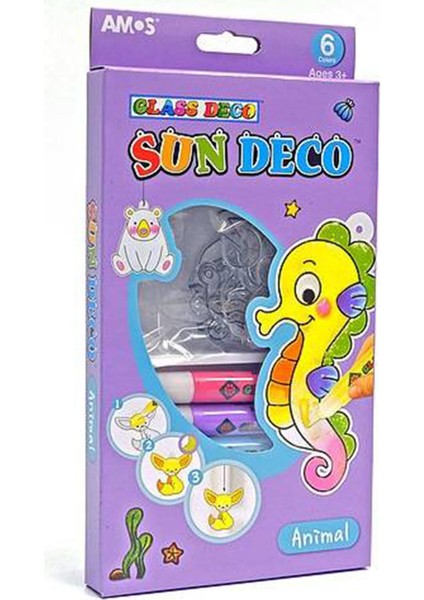 Sun Deco Animal Jel Boya 6 Renk x 105 ml  6 Pleksi