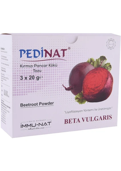 Immunat Pedinat Kırmızı Pancar Kökü Tozu 3 x 20 gr