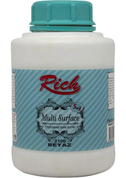 Multi Surface Her Yüzey Için Akrilik Boya 1750 gr 2100 Beyaz