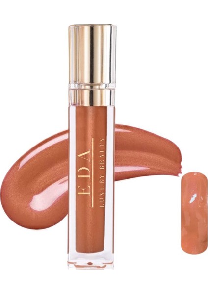Nude Ten Rengi Açık Kahve Simli Dudak Parlatıcısı Lipstick Lüks Parlak Hacimli Diamond Shine Lip Gloss