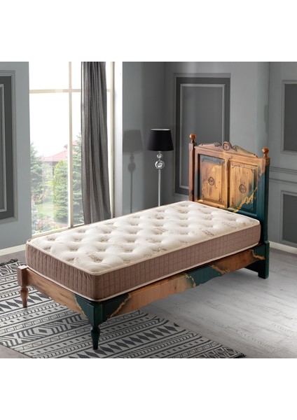 Gloria 90X140 cm Organic Cotton Lüx Orta Sert Tek Kişilik Yaylı Yatak