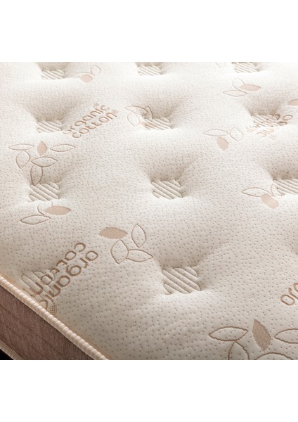 Gloria 90X170 cm Organic Cotton Lüx Orta Sert Tek Kişilik Yaylı Yatak