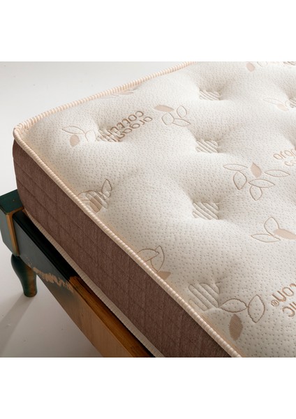 Gloria 90X170 cm Organic Cotton Lüx Orta Sert Tek Kişilik Yaylı Yatak