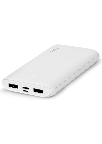 Powerslim Duo Beyaz 10.000 mAh Taşınabilir Şarj Aleti Powerbank