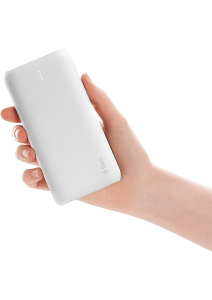 Powerslim Duo Beyaz 10.000 mAh Taşınabilir Şarj Aleti Powerbank