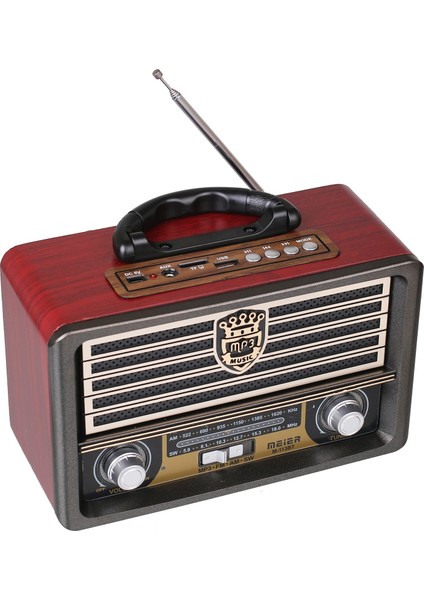 M-113BT Nostaljik Şarjlı Radyo Bluetooth Mp3 Sd