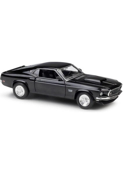 Model Araba - Welly 1969 Ford Mustang Boss 1:24 - 24067W-SİYAH fırsatları
