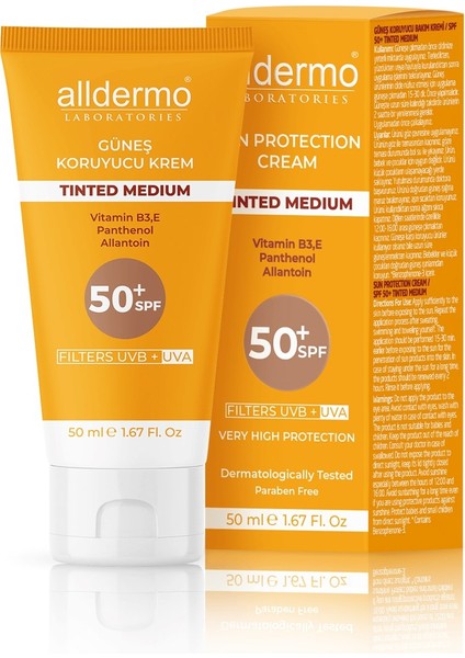 Tinted Medium Güneş Koruyucu Krem SPF50+ 50ML