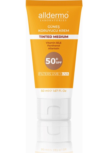 Tinted Medium Güneş Koruyucu Krem SPF50+ 50ML