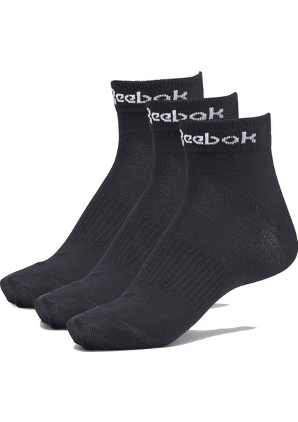 GH8166 Act Core Unisex 3'lü Siyah Çorap
