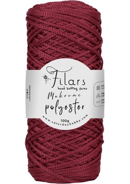 Polyester Makrome Ipi 100GR Kırmızı