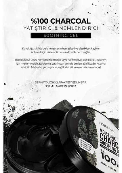 Kömür Özlü Yatıştırıcı ve Nemlendirici Charcoal Soothing Jel Krem fiyatları