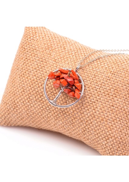 Jasper Taşı Hayat Ağacı Kolye