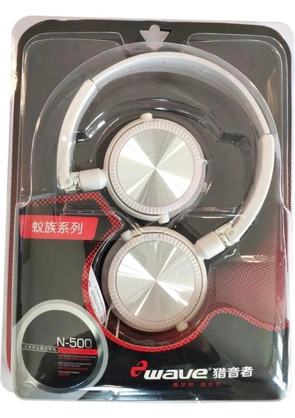 N-500 Katlanabilir Müzik Kulaklığı Beyaz