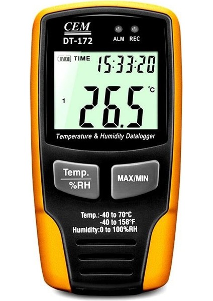 DT-172 Sıcaklık ve Nem Kayıt Cihazı