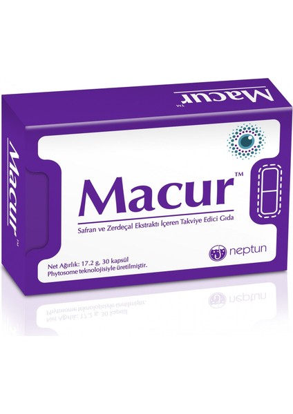 Macur Safran ve Zerdeçal Ekstraktı Içeren Takviye Edici Gıda 30 Kapsül