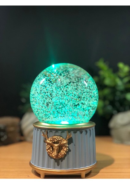 Geyik ve Yavrusu Işıklı Müzikli Püskürtmeli Kar Küresi Büyük Boy indirimleri