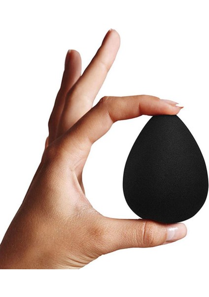 Siyah Makyaj Süngeri 100% Non Latex Blender Kontür Fondöten Kapatıcı Ultra Soft Beauty Sponge