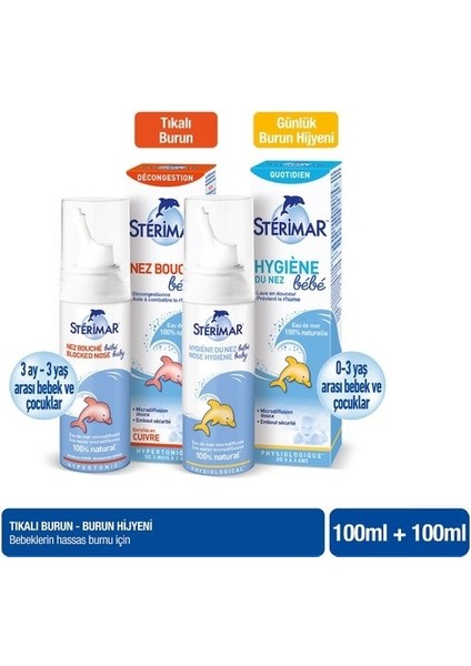 Isotonic Baby Burun Spreyi 100 ml + Hipertonik Baby Burun Spreyi 100 ml