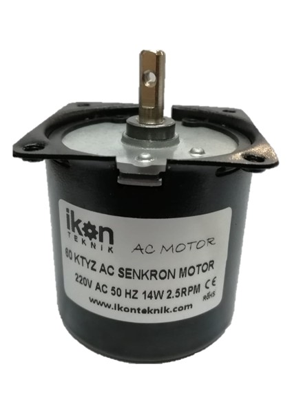 Ac Senkron Motor 60 Ktyz 2,5 Rpm 14W Viyol Motoru, Viyol Çevirme Motoru