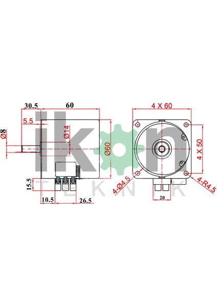 Ac Senkron Motor 60 Ktyz 5 Rpm 14W Viyol Motoru, Laminasyon Çevirme Motoru