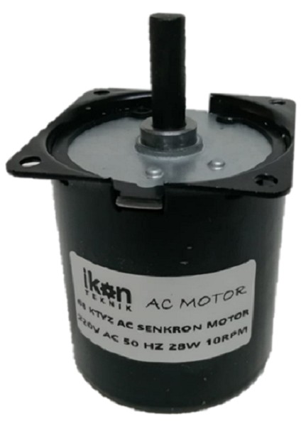 Ikon Ac Senkron Motor 68 Ktyz 10 Rpm 28W Viyol Motoru, 68KTYZ10RPM (7mm)