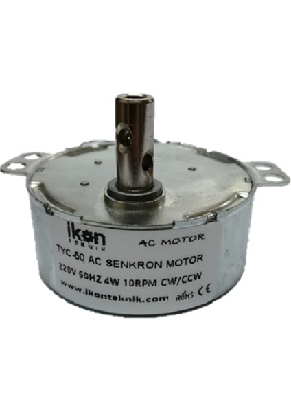 Elektrikli Şömine Motoru, Ac Senkron Motor TYC50 10 Rpm 4W, Viyol Motoru, TYC50 10RPM Cw/ccw