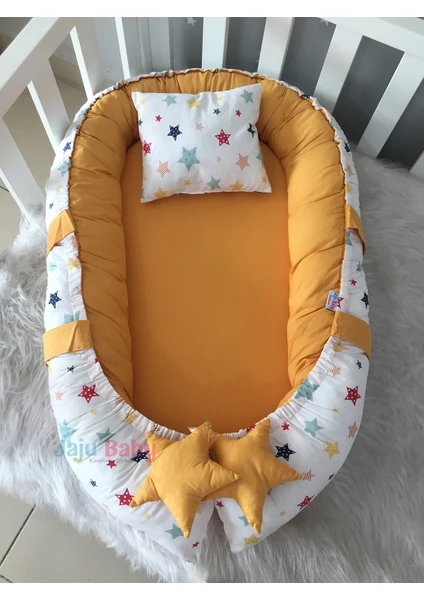 Jaju Baby Karışık Yıldızlı Sarı  Tasarım Babynest