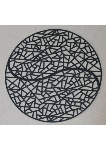 Suni Deri Yuvarlak Modern Masa Runnerı (Fiskos Örtüsü). 62 cm. Yuvarlak