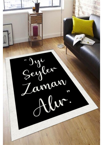Iyi Şeyler Zaman Alır Yazılı Halı Makinede Yıkanabilir