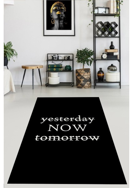 Yesterday Yazılı Makinada Yıkanabilir Halı Makinede Yıkanabilir