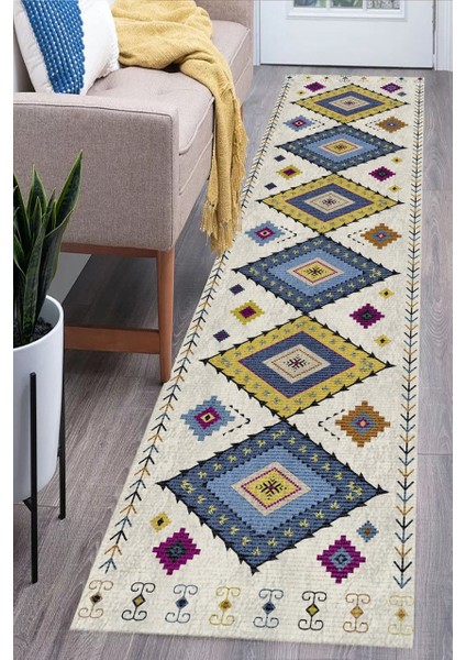 Kilim Desenli Halı Makinede Yıkanabilir