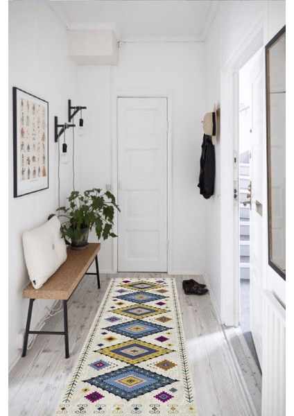 Kilim Desenli Halı Makinede Yıkanabilir