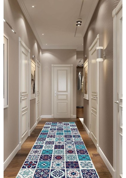 Patchwork Seramik Desen Halı Makinede Yıkanabilir fırsatları
