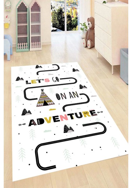 Oyun Temalı Adventure Halı Makinede Yıkanabilir