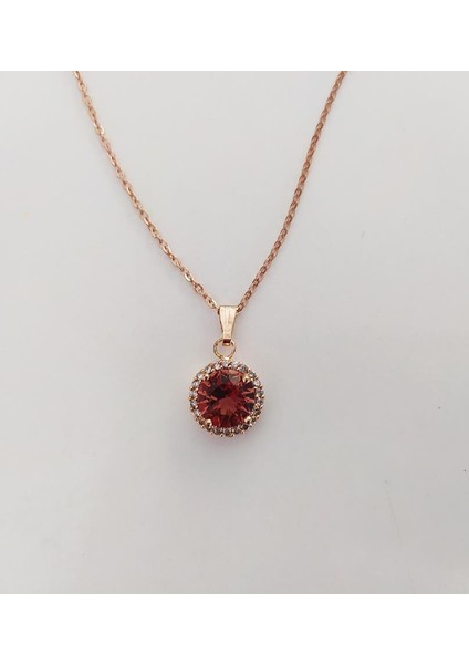 Sultanit (Zultanit) Rose Gold Renk Bukalemun Zirkon Doğal Taşlı Kolye modelleri