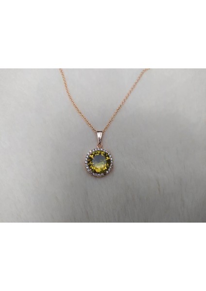 Sultanit (Zultanit) Rose Gold Renk Bukalemun Zirkon Doğal Taşlı Kolye fiyatları