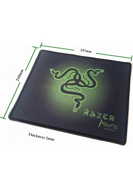 Razer Modeli Desenli Baskılı Gaming Oyuncu Mouse Pad 25*21CM Kaydırmaz