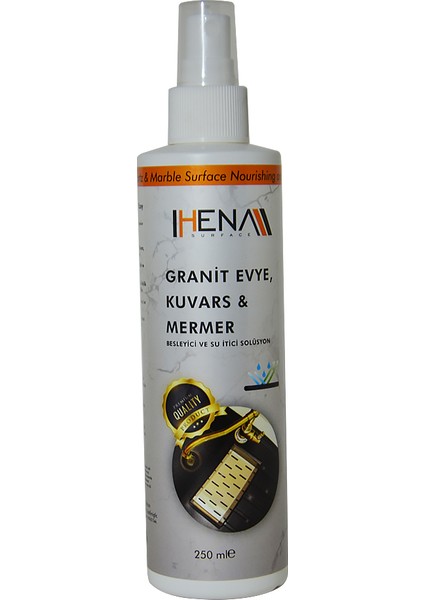 Hena Surface Granit Evye Kuvars Mermer Besleyici ve Su İtici Solüsyon 250 ml