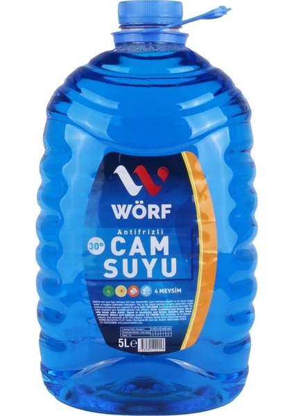 Wörf Antifirizli Cam Suyu 5 Litre 30 °c  Oto Cam Suyu