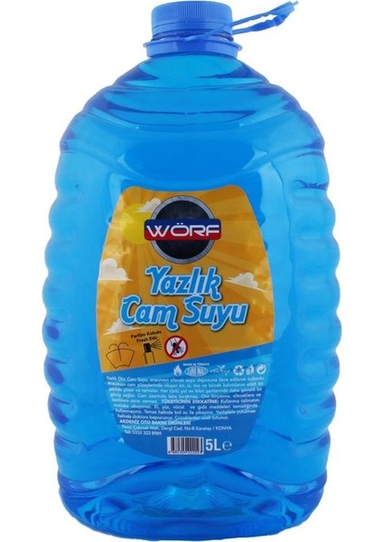 Yazlık Cam Suyu Mavi 5 Litre
