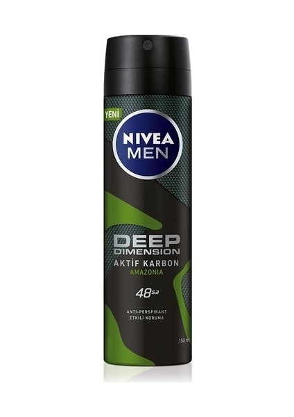 Nıvea Deep Dimension Amazonia Deodorant Erkek 150 ml