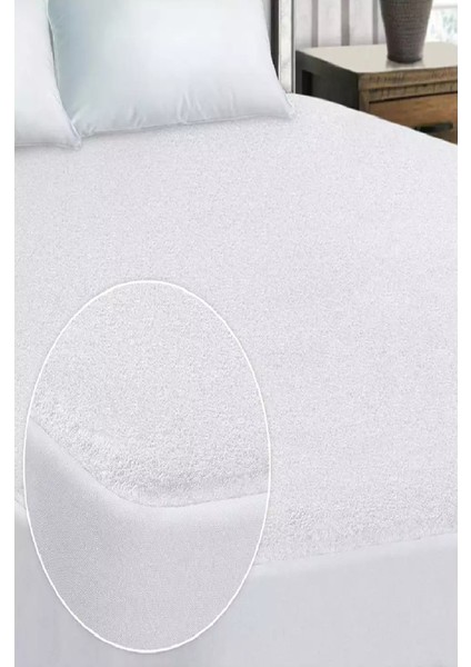 140 x 200 cm Çift Kişilik Fitted Pamuk Alez Sıvı Geçirmez Yatak Koruyucu