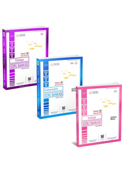 TYT 2022 Türkçe Matematik Kimya Soru Bankası Seti (3 Kitap)