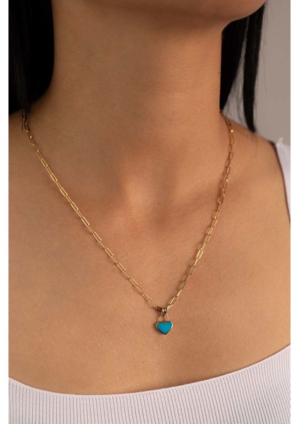 Altın Ataş Zincir Kalp Kolye 50 cm fiyatları