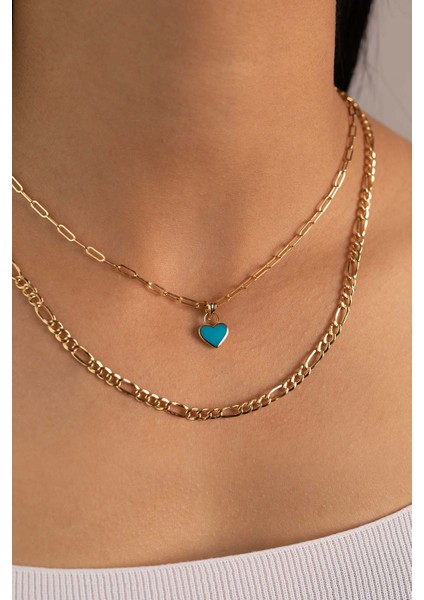 Altın Ataş Zincir Kalp Kolye 50 cm fırsatları
