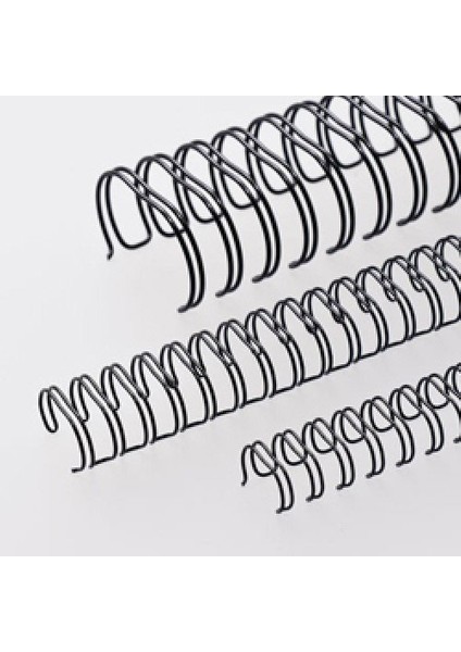 3/4 Siyah 2:1 Inç A4 23 Loop Kutu Tel Spiral 50'li