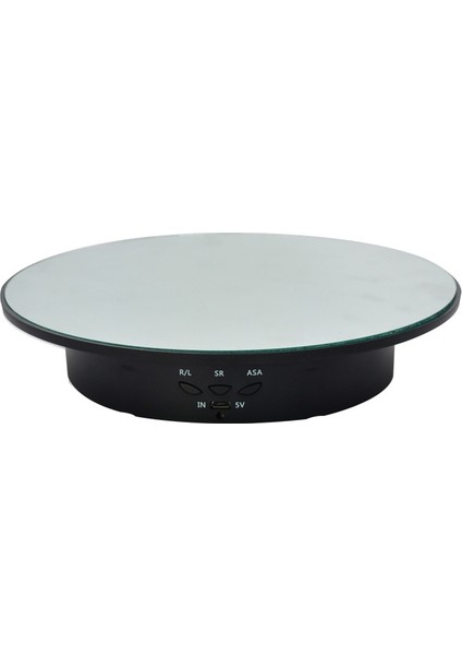 20CM USB Elektrik Döner Turntable Ekran Standı - Siyah (Yurt Dışından)